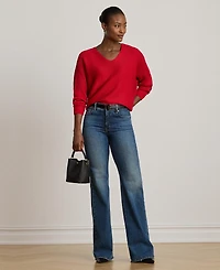 Lauren Ralph Women's Rib-Knit Dolman-Sleeve Sweater