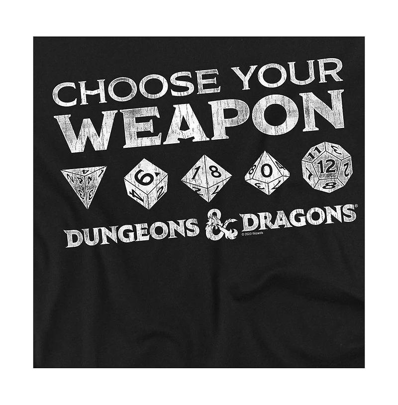 Logovision Men's Dungeons & Dragons Choose Your Weapon T Shirt