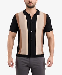 Spring + Mercer Men's Stripe Polo Sweater