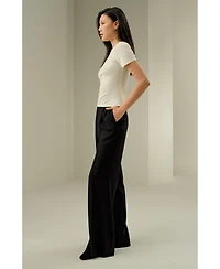 Lilysilk Women's Slim Fitted Silk Jersey Tee