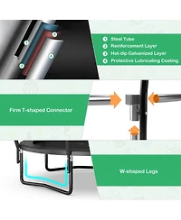 12FT Astm Approved Recreational Trampoline with Ladder