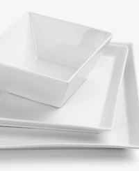The Cellar Whiteware Square 12-Pc. Dinnerware Set, Service for 4