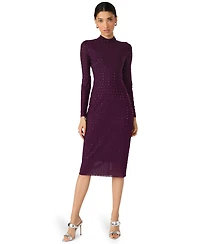 Steve Madden Women's Krista Mock Neck Midi Dress