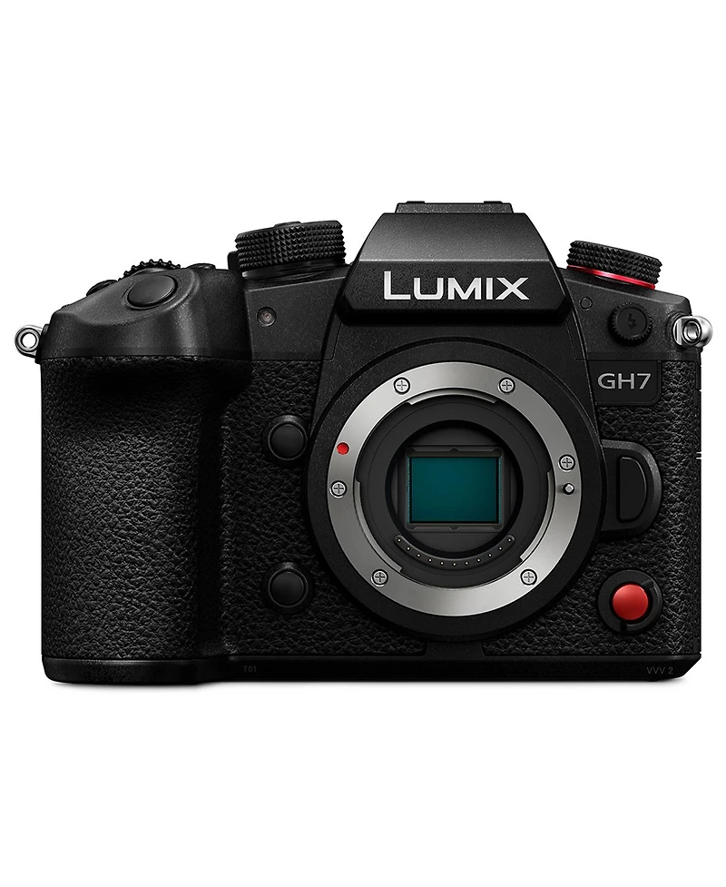 Panasonic Lumix GH7 Mirrorless Camera, Bundle with 64GB Memory Card, Li-Ion Battery, Shoulder Bag, Camera Strap and Cleaning Kit