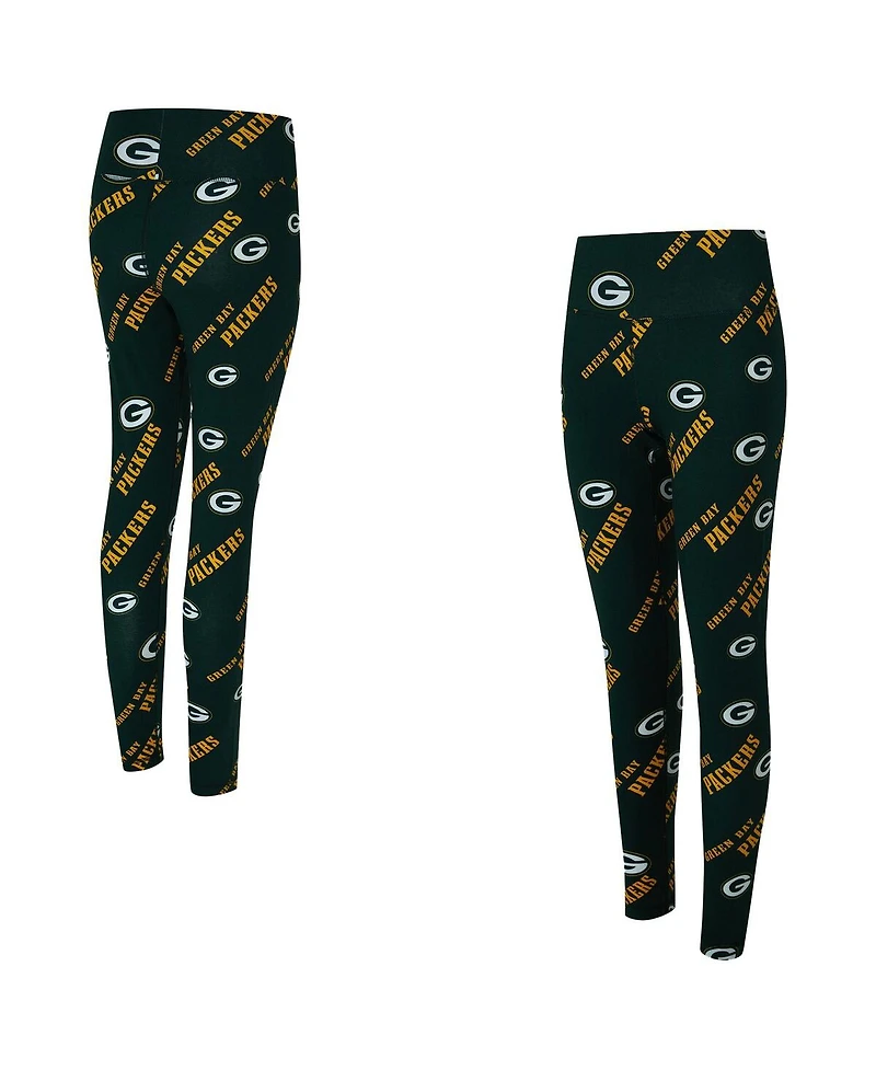 Concepts Sport Women's Green Bay Packers Mosaic Allover Print Leggings