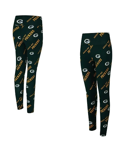 Concepts Sport Women's Green Bay Packers Mosaic Allover Print Leggings