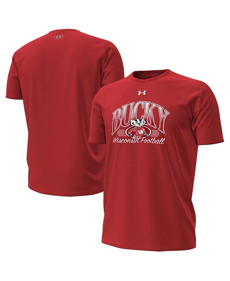 Under Armour Men's Wisconsin Badgers Throwback Performance T-Shirt