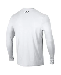 Under Armour Men's White Wisconsin Badgers Throwback Long Sleeve Performance T-Shirt