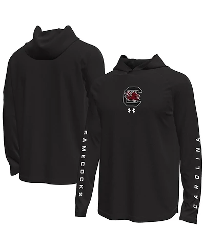 Under Armour Men's Black South Carolina Gamecocks Tech Stretch Long-Sleeve Hooded T-Shirt