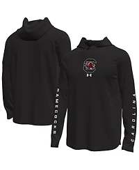 Under Armour Men's Black South Carolina Gamecocks Tech Stretch Long-Sleeve Hooded T-Shirt