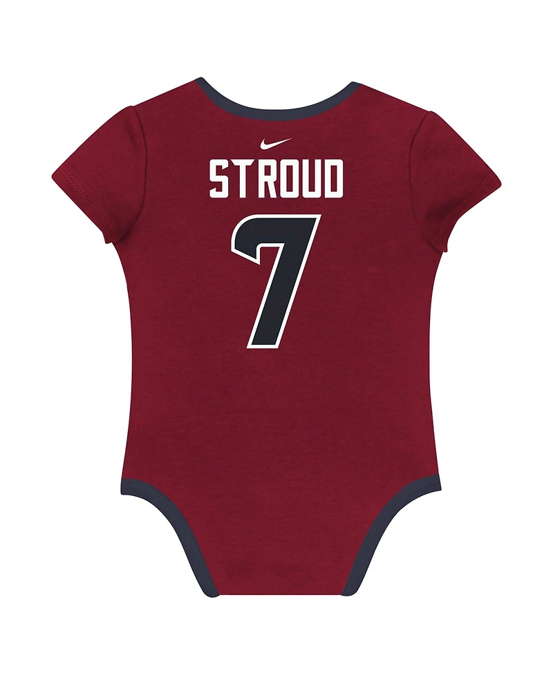 Nike Baby Boys and Girls 3-pack C.j. Stroud Houston Texans Name Number Bodysuit Set