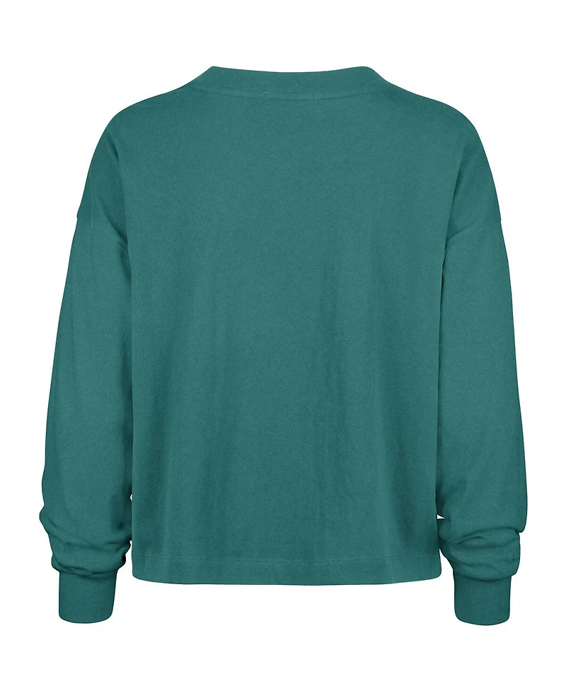 '47 Brand Women's Aqua Miami Dolphins Outreach City Oversized Long Sleeve T-Shirt