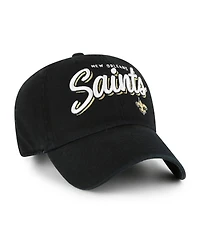 '47 Brand Women's Black New Orleans Saints Ariana Clean Up Adjustable Hat