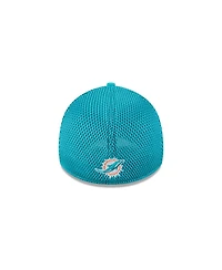 New Era Men's Aqua Miami Dolphins Outline 39THIRTY Flex Hat