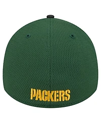 New Era Men's Green Green Bay Packers Visor Hit 39THIRTY Flex Hat
