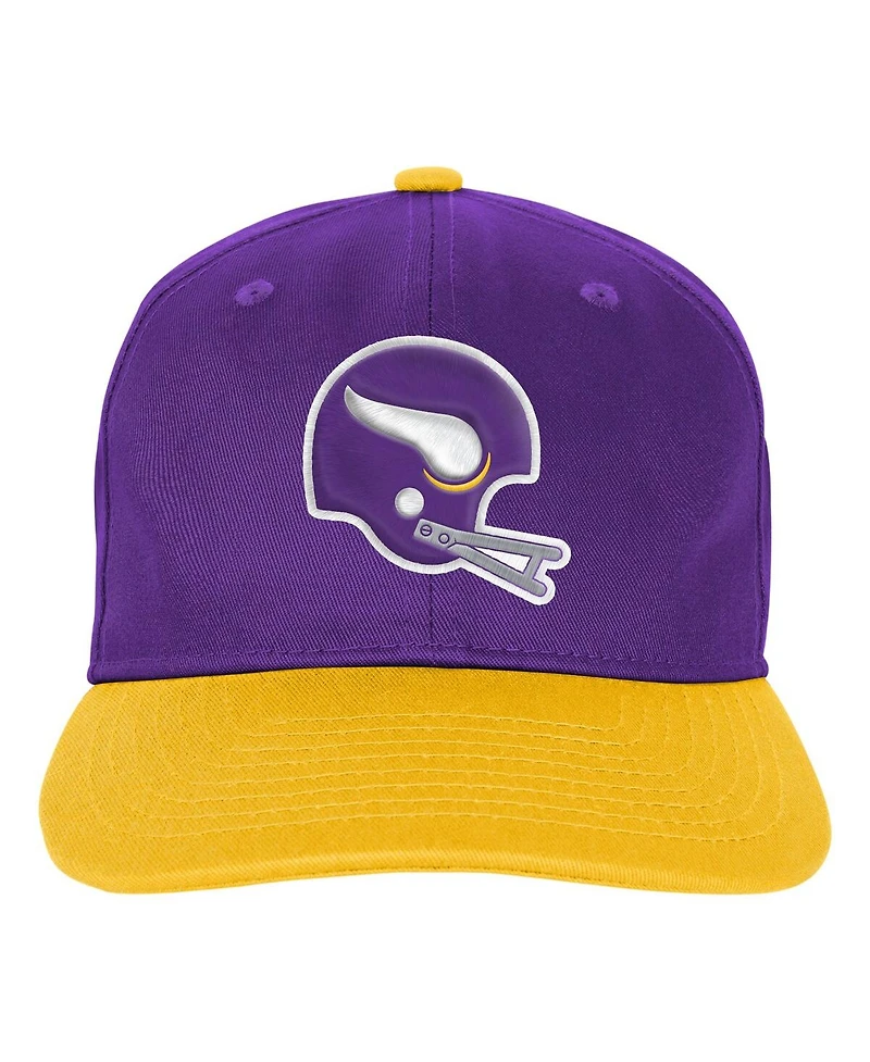 Outerstuff Big Boys and Girls Purple Minnesota Vikings True Retro Adjustable Hat