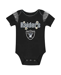 Outerstuff Baby Girls Las Vegas Raiders My Team Rocks Bodysuit and Skirt Set