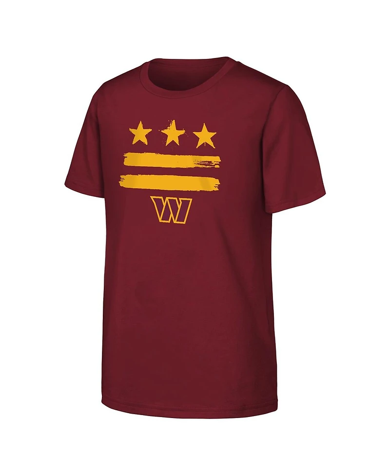 Outerstuff Big Boys and Girls Burgundy Washington Commanders Team Spirit T-Shirt