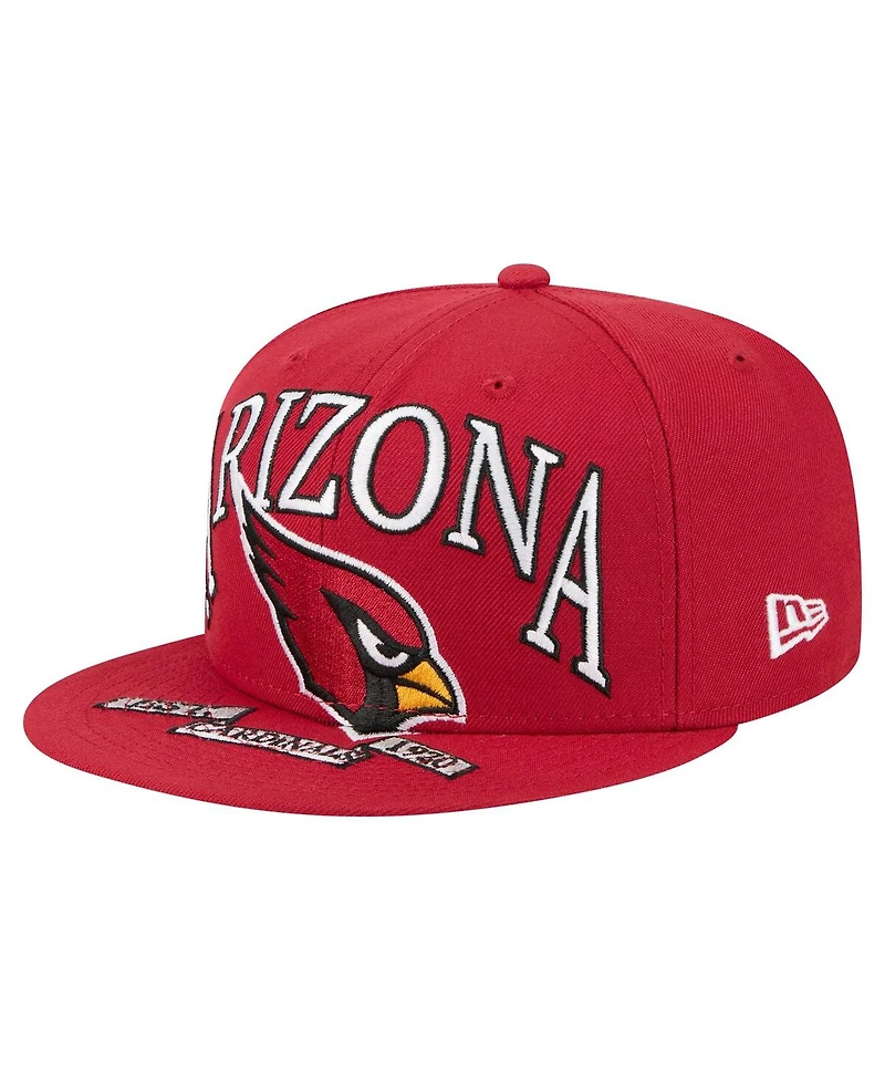 New Era Men's Cardinal Arizona Cardinals Oversized 59FIFTY Fitted Hat