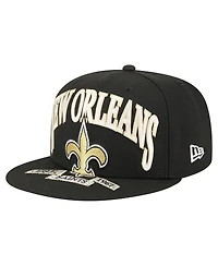 New Era Men's Black Orleans Saints Oversized 59FIFTY Fitted Hat