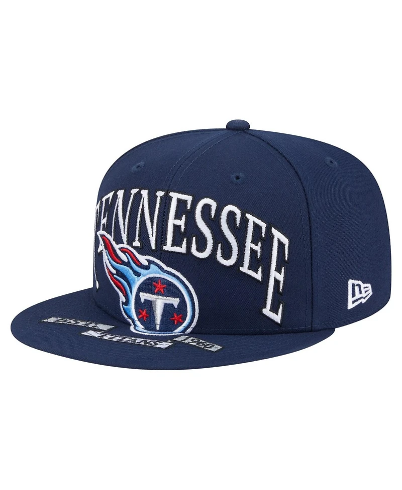 New Era Men's Navy Tennessee Titans Oversized 59FIFTY Fitted Hat