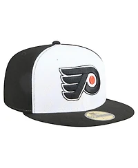 New Era Men's White/Black Philadelphia Flyers Repeat Two-Tone 59FIFTY Fitted Hat