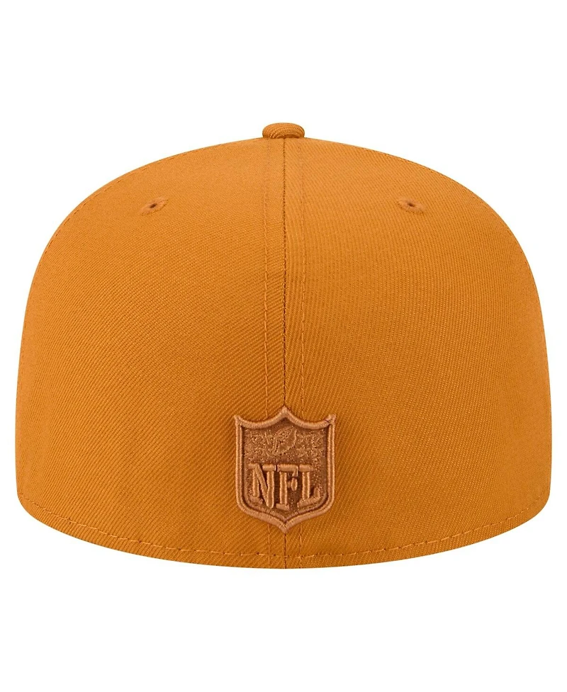 New Era Men's Brown England Patriots Color Pack A-Frame 59FIFTY Fitted Hat