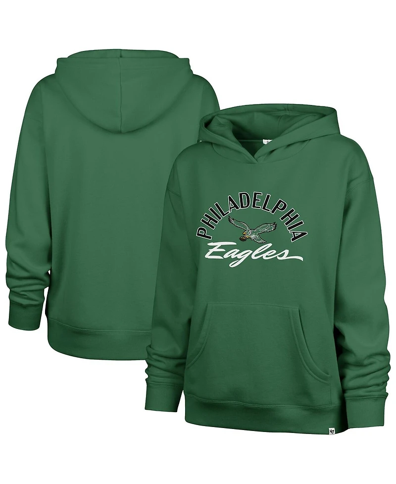 '47 Brand Women's Kelly Green Philadelphia Eagles Whirlwind Naomi Pullover Hoodie
