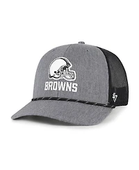 '47 Brand Men's Heather Charcoal Cleveland Browns Carbon Rope Trucker Adjustable Hat