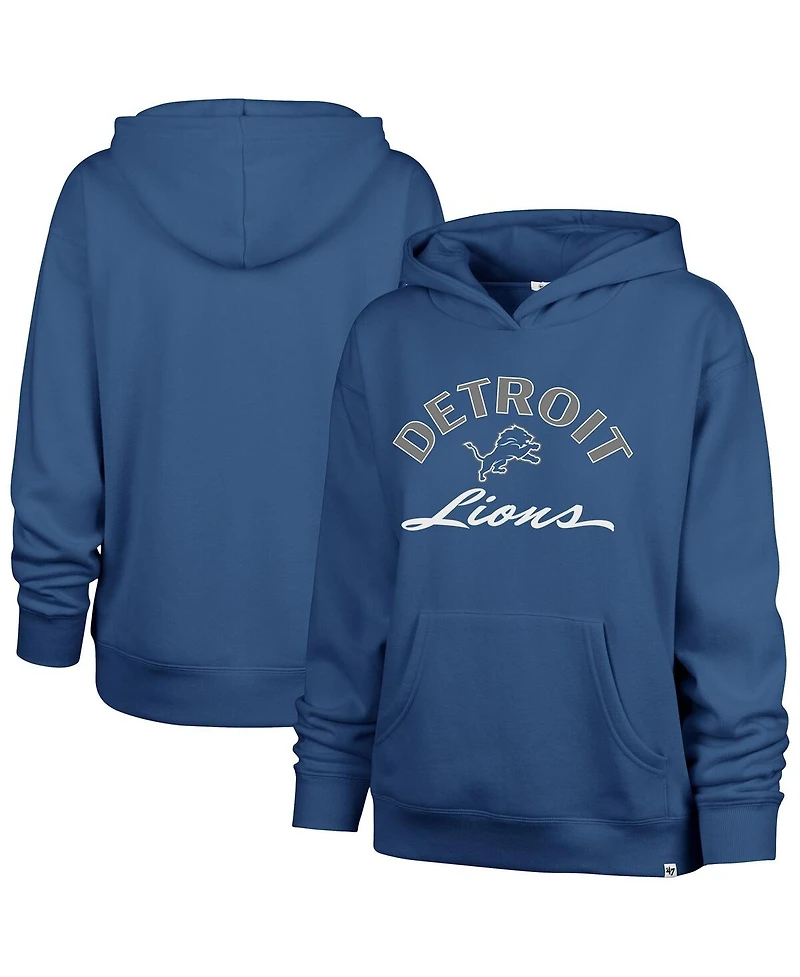 '47 Brand Women's Blue Detroit Lions Whirlwind Naomi Pullover Hoodie