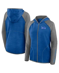 Fanatics Women's Blue Detroit Lions Plus End Around Pass Full-Zip Hoodie