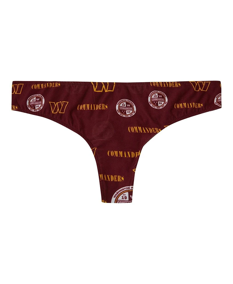 Concepts Sport Women's Burgundy Washington Commanders Mosaic All Over Print Thong