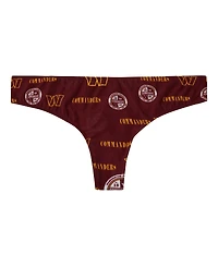 Concepts Sport Women's Burgundy Washington Commanders Mosaic All Over Print Thong