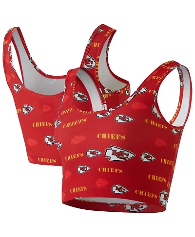 Concepts Sport Women's Red Kansas City Chiefs Mosaic Allover Print Bralette