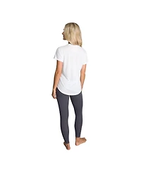 Concepts Sport Women's White/Charcoal New England Patriots Sonata Short Sleeve Top Leggings Set