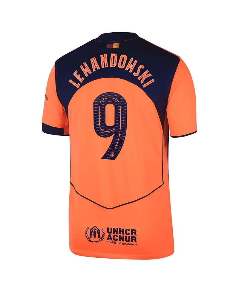 Nike Men's Robert Lewandowski Orange Barcelona 2025/26 Third Replica Player Jersey