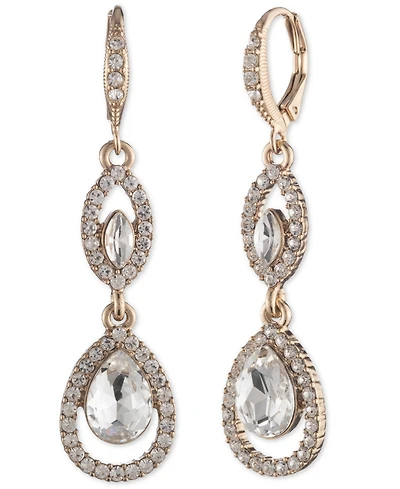 Givenchy Glass Stones Double Drop Earrings