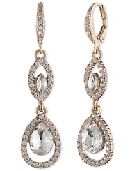 Givenchy Glass Stones Double Drop Earrings