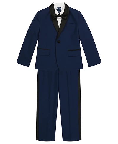 Nautica Boys 2T-7 4-Piece Long Sleeve Shirt, Vest, Pants and Tie Set