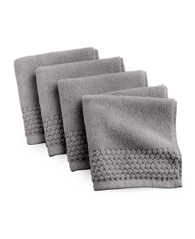 The Bath House Cotton 4-Pack Washcloth Set, 13" x