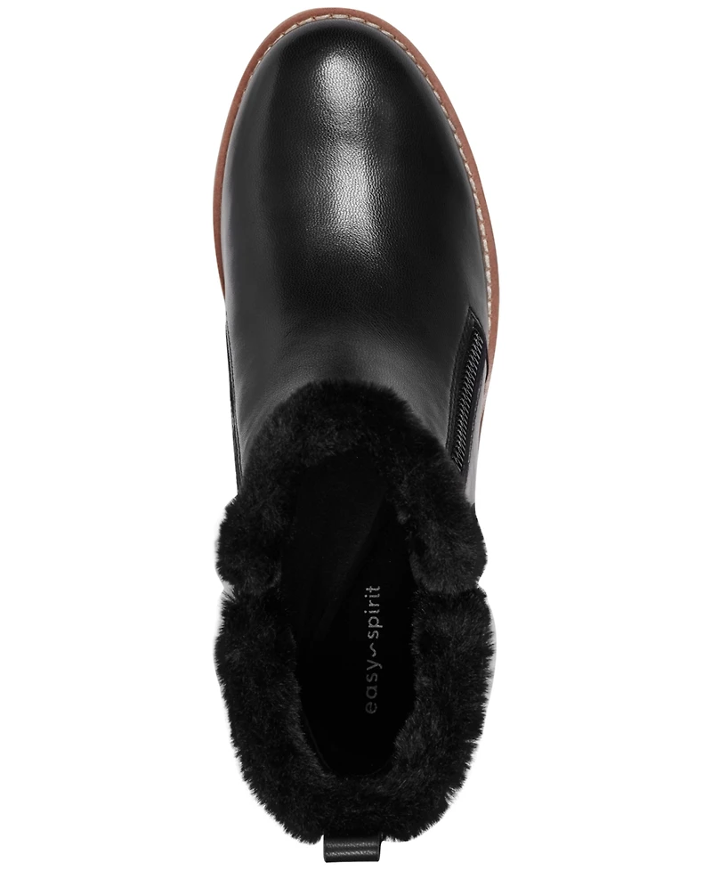 Easy Spirit Women's Jane Round Toe Wedge Booties