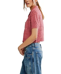 Free People Women's Crochet Daylight Cardigan Sweater