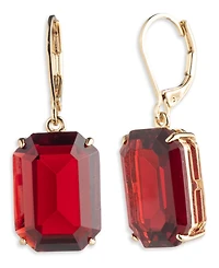 Lauren Ralph Glass Stone Gold-Tone Drop Earrings