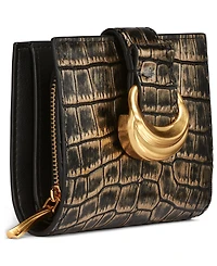 Donna Karan New York Women's Valley Stream Metallic Croco Small Wallet