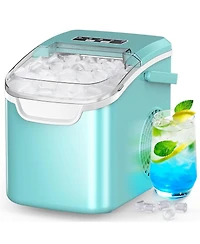 Cowsar Countertop Ice Maker Machine, 8 Cubes 6 mins, 26lb/Day with 2 Sizes- Portable Mini, Basket/Scoop for Home/Party/Bar