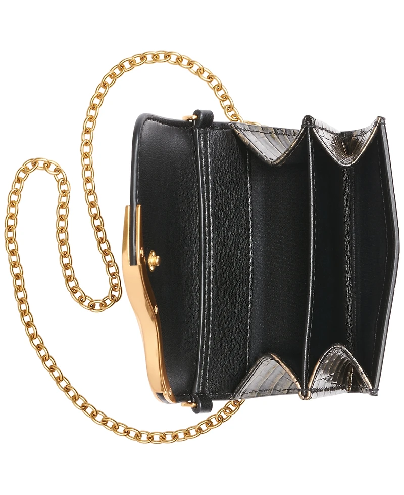 Donna Karan New York Women's Malverne Metallic Croco String Wallet