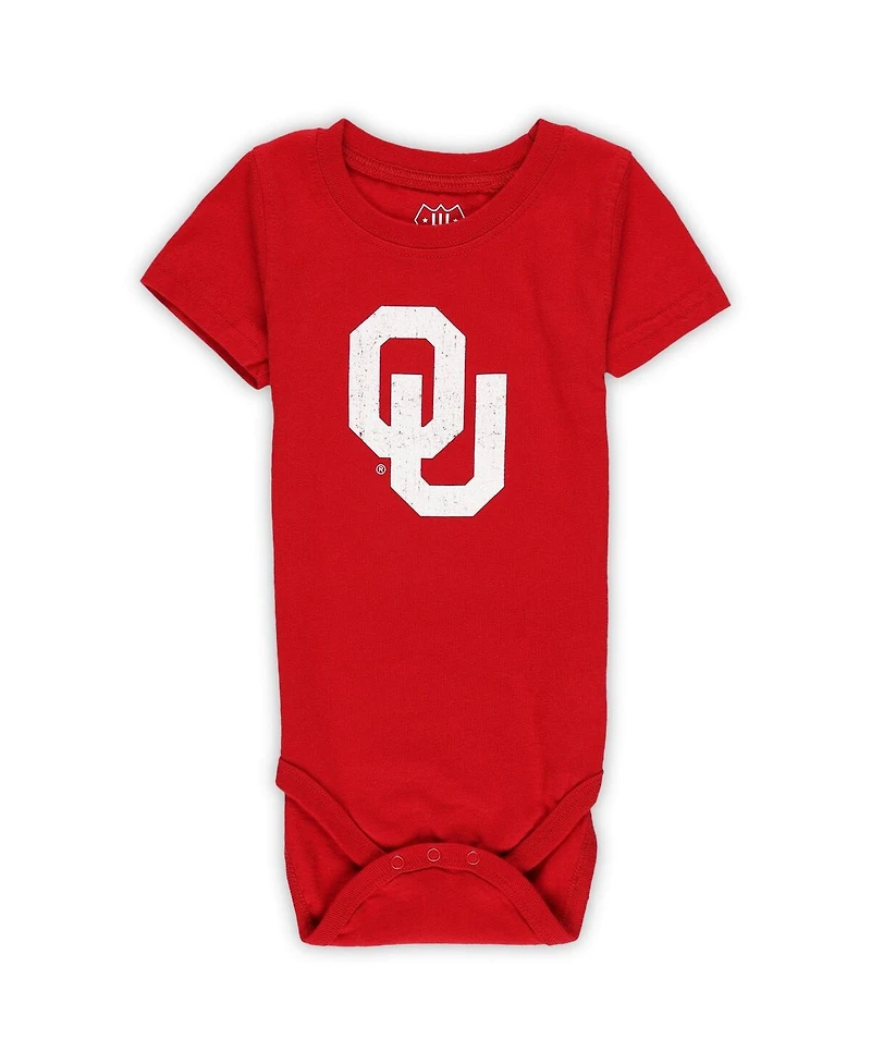Wes & Willy Baby Boys and Girls Oklahoma Sooners 3-Pack Bodysuit Set