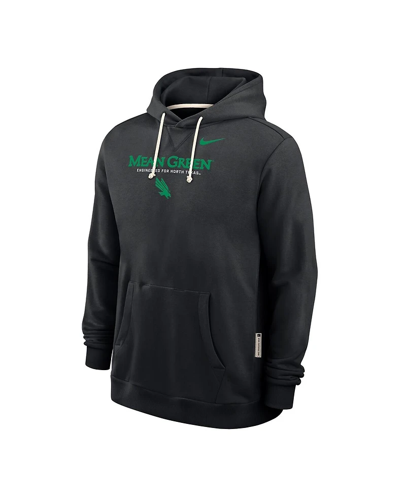 Nike Men's Black North Texas Mean Green 2025 Sideline Standard Issue Dri-fit Hoodie