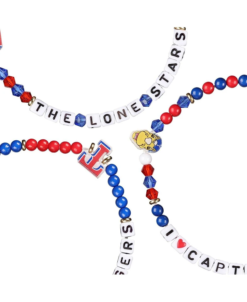 Foco Texas Rangers Friendship Bracelet, Set of 3