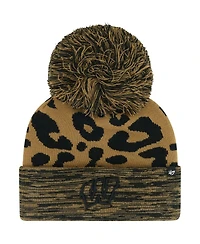 '47 Brand Women's Brown Wisconsin Badgers Rosette Cuffed Pom with Knit Hat
